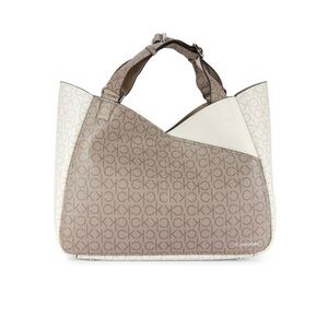 Calvin Klein Women's Beige and Cream Zoe Tote Bag-NWT